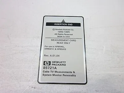 Buy Hewlett Packard HP 85721A Cable TV Measurement System Monitor Personality Card • 58.64$