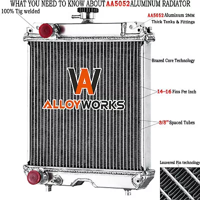 Buy Aluminum Radiator For Kubota BX1850D BX1860 BX1870 BX1880 BX25 BX25DLB BX2380 • 199$