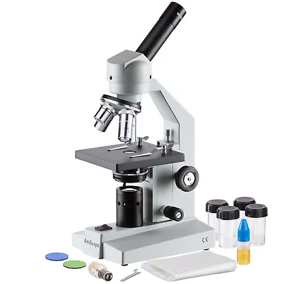 Buy AmScope 40x-1000x Compound Microscope Advanced Student Multi-Use • 75.99$