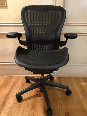 Buy Herman Miller Aeron Office Chair - Black Size C (Fully Loaded Version) • 675$