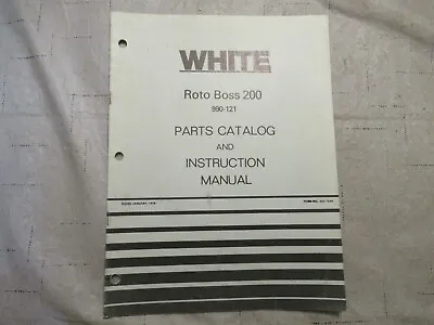 Buy White Roto Boss 200 Tiller Parts Catalog And Instruction Manual • 9$