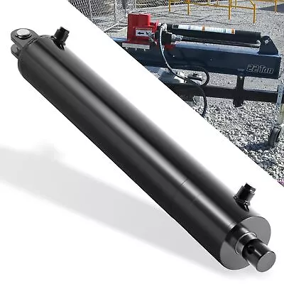 Buy Hydraulic Cylinder Welded Double Acting 4  Bore 24  For Log Splitter 3500 PSI • 349.92$
