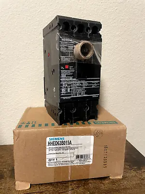 Buy NEW Siemens HHED63B015A /  HHED63B015 3p 480v 15a Circuit Breaker NEW IN BOX • 695$
