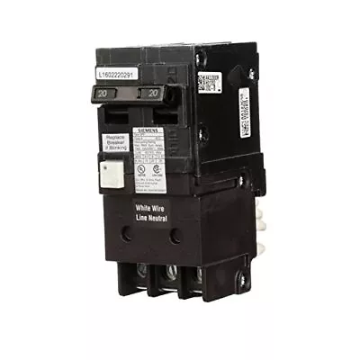 Buy QF220A Ground Fault Circuit Interrupter, 20 Amp, 2 Pole, 120V, 10,000 Aic, • 161.06$
