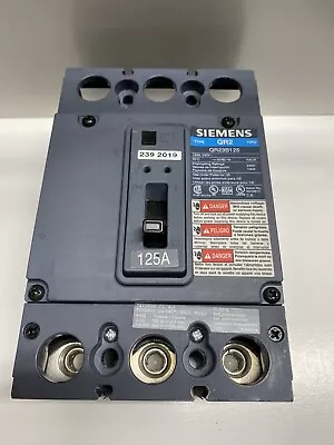 Buy SIEMENS QR23B125 125 Amp 240 Vac 3 Pole Circuit Breaker New Surplus Warranty￼￼￼ • 475$