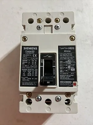Buy Siemens HEG3B060 3-Phase 60Amp Circuit Breaker (Unused Surplus) • 925$