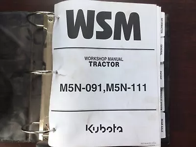 Buy Kubota M5N-091 M5N-111 Tractor Workshop Service Manual • 80$