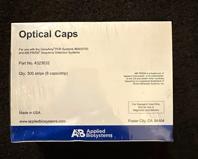 Buy Applied Biosystems 4323032 MicroAmp Optical 8-Cap Strip 300/Box • 65$
