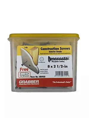Buy Grabber VB900 #8 X 2-1/2 In. Phillips Bugle-Head Drywall Screws (5 Lb.-Pack) • 22.49$