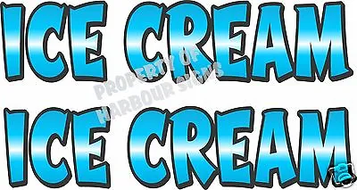 Buy Ice Cream Decal (2) 18  Concession Restaurant Food Truck Van Vinyl Letters • 19.95$
