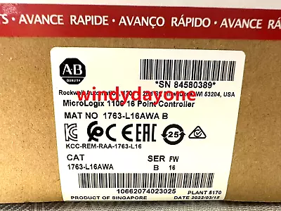 Buy New Factory Sealed AB 1763-L16AWA B MicroLogix 1100 16Point Controller  • 1,055$