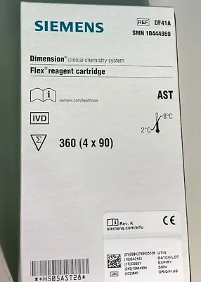 Buy DF41A Siemens Dimension (AST) Aspartate Aminotransferase (360 Test/Box)  • 88$