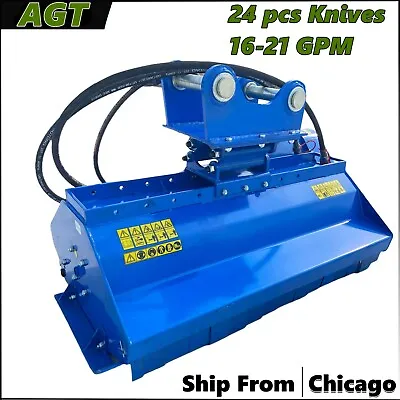 Buy AGT-EXFLM115 46'' Working Width Excavator Flail Mower 16-21GPM Case Drain Line • 2,419$