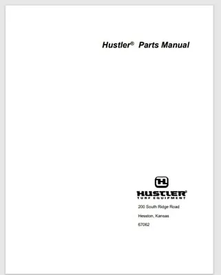 Buy Hustler Raptor 931899CE 52 Inch Mower Parts Manual 70 Pages  2019 • 19.95$