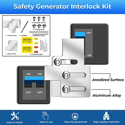 Buy Generator Interlock Kit For Siemens & Murray 150 Amp And 200 Amp Breaker Panels • 31.49$