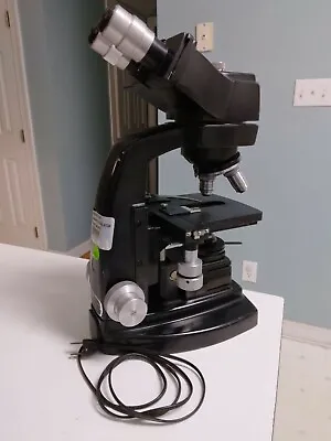 Buy Bausch & Lomb B&L Vintage Microscope 10/43X Objectives Condenser Lamphouse • 89.55$