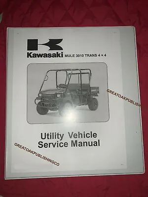 Buy Kawasaki Mule 3010 Trans 4x4 UTILITY VEHICLE Workshop Manual Binder • 34.97$