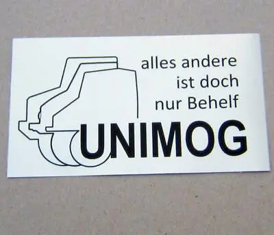 Buy UNIMOG Everything Else Is Just Help Fun Sticker 2x Unimog Silver A99 • 13.94$