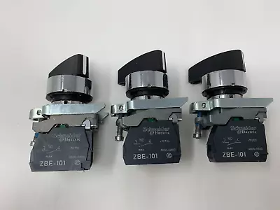 Buy 3-Schneider Electric ZBV-101 Non-Illuminated Selector Switch W/Contact Block • 59.13$