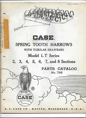 Buy Original Case LT Series Spring Tooth Harrows W/ Tubular Drawbars Parts Catalog • 12$