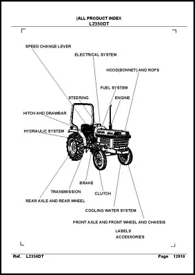 Buy 2350 Tractor Service Parts Manual Kubota L2350DT • 24.97$