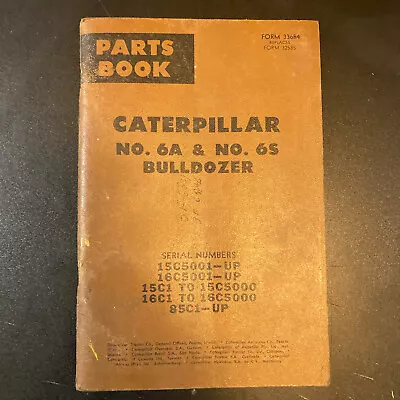 Buy CAT Caterpillar 6A 65 Bulldozers PARTS MANUAL Catalog BOOK • 5$