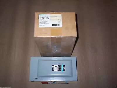 Buy NEW Siemens GF222N Safety Switch Disconnect 2 Pole 60 Amp 240v FUSIBLE • 39$