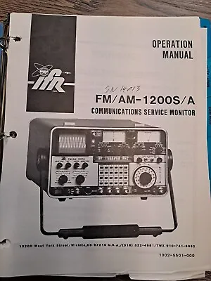 Buy IFR FM AM 1200S/A Communications Service Monitor Operations Manual FM/AM-1200 S • 49$