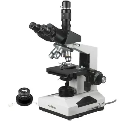 Buy AmScope 40X-2000X Trinocular Darkfield Compound Microscope With 30W Halogen Ligh • 594.99$