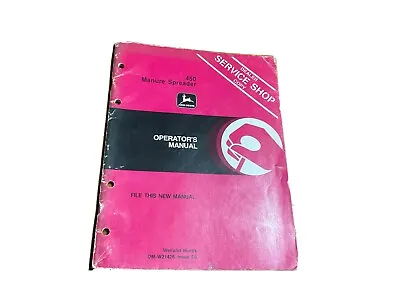 Buy John Deere 450 Manure Spreader Operators Manual Omw21426 • 9.99$