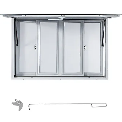 Buy VEVOR 60X36in Concession Stand Trailer Serving Window W/ 4 Screen Windows • 549.99$