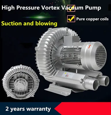 Buy High Pressure Vortex Fan Vacuum Pump Centrifugal Blower Fan 3 Phase 380V 550W • 399.60$