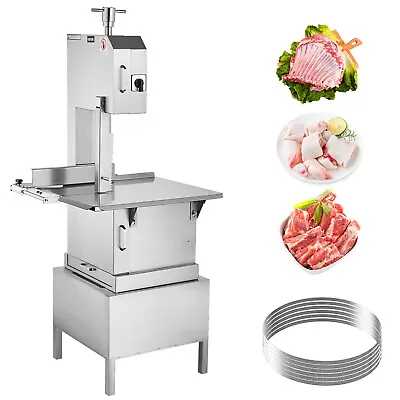 Buy VEVOR 2200W Commercial Electric Meat Bandsaw Stainless Steel Bone Sawing Machine • 1,245.99$