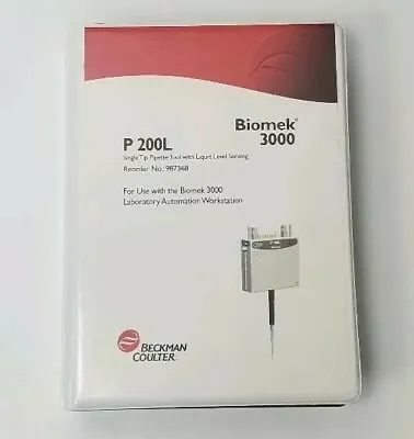 Buy Beckman Coulter Biomek 3000 Single Tip P200L Pipette Tool 987368 Pipet • 308.75$