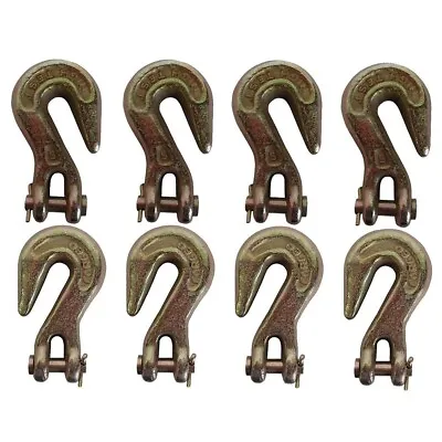 Buy 8 Pk 5/16  Clevis Grab Hook Flatbed Truck Trailer Transport Tow Chain • 31.99$