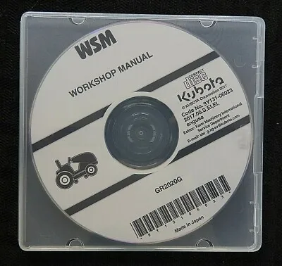 Buy Genuine Kubota Gr2020g Lawn Tractor + Mower Workshop Service Repair Manual On Cd • 63.96$