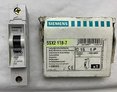 Buy Siemens 5SX2 118-7 C-15 1P Miniature Circuit Breaker New • 7.85$