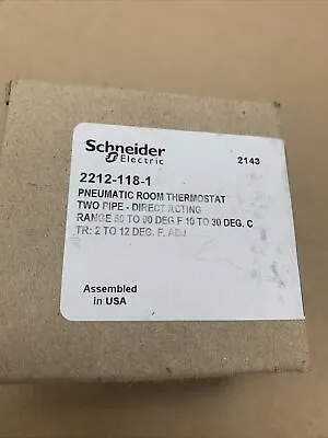 Buy Schneider Electric 2212-118 Pneumatic Room Thermostat, Direct Acting, 2-Pipe • 89.99$