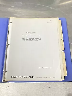 Buy Perkin Elmer PE AA Atomic Absorption Spectrophotometer 107- Users Guide / Manual • 39.99$