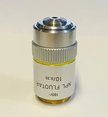 Buy Leitz NPL Fluotar 10X/0.30  Microscope Objective Lens 160mm Fluorite • 149$