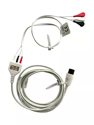 Buy 3 Lead EKG Trunk Cable 6 Pin With Disposable ECG DIN Leadwires AHA WARRANTY 12ft • 75.37$