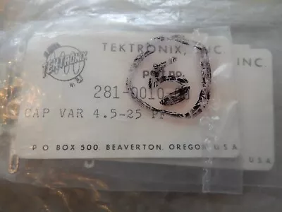 Buy Lot Of 2 Tektronix Ceramic Trimmer Capacitors 281-0010-00 Cap Var 4.5 - 25 Pf • 15$