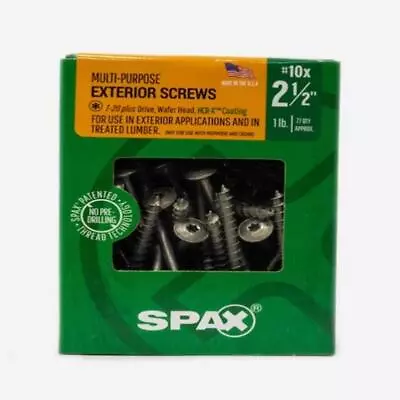 Buy SPAX #10 X 2-1/2 In. Multi Purpose Exterior Screw (1 Lb.-Box) • 13.99$