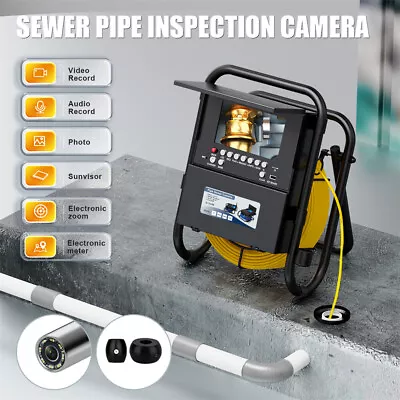 Buy  7 Sewer Pipe Inspection Camera With DVR+Meter Counter+17mm Endoscope Camera 30M • 634.04$