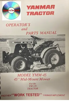 Buy Mid Mount Mower Operator Parts Manual Fits Yanmar YMM-45 YM 135 Tractor -135  • 7.27$