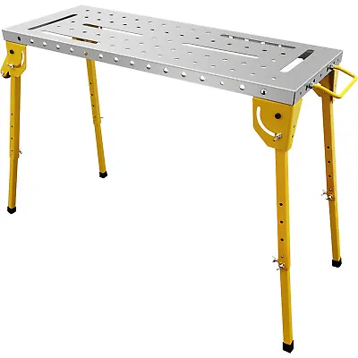 Buy VEVOR Welding Table Work Bench 46  X 18  Portable And Folding Steel Workbench • 145.99$