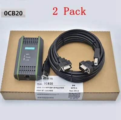 Buy 2 Pack PLC Cable Adapter For Siemens S7-200/300/400 6ES7 972-0CB20-0XA0 Profibus • 65.33$