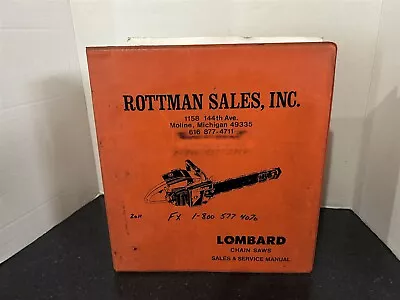 Buy Lombard Chain Saws Sales Service Manual • 49.99$