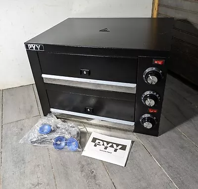Buy PYY Commercial Countertop 2-Tier Pizza Oven Electric Indoor PYYPSHP03ABKUS • 360$
