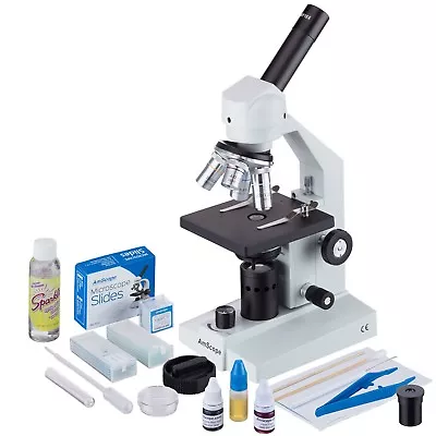 Buy AmScope 40x-2500x Cordless LED Compound Biological Microscope With Extensive Sli • 239.99$